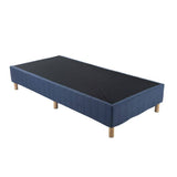 Darrahopens Furniture > Bedroom Metal Bed Frame Mattress Foundation Blue – King
