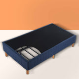 Darrahopens Furniture > Bedroom Metal Bed Frame Mattress Foundation Blue – King