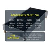 Darrahopens Furniture > Bedroom Metal Bed Frame Mattress Foundation Blue – Single