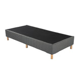 Darrahopens Furniture > Bedroom Metal Bedframe Mattress Foundation (Dark Grey) – Double