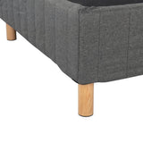 Darrahopens Furniture > Bedroom Metal Bedframe Mattress Foundation (Dark Grey) – King
