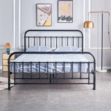 Darrahopens Furniture > Bedroom Metallica Queen Bed Size Metal Frame Platform Mattress Base - Black