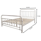 Darrahopens Furniture > Bedroom Metallica Queen Bed Size Metal Frame Platform Mattress Base - White