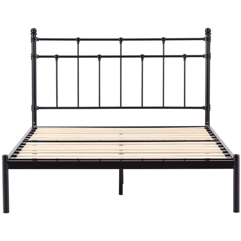 Darrahopens Furniture > Bedroom Moderna King Single Bed Size Metal Frame Platform Mattress Base - Black