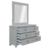 Darrahopens Furniture > Bedroom Myer Dresser 6 Chest of Drawers Storage Cabinet White Wash