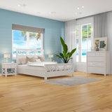 Darrahopens Furniture > Bedroom Myer King Size Bed Frame Solid Timber Wood Mattress Base White Wash