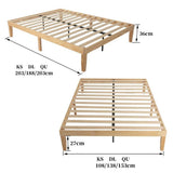 Darrahopens Furniture > Bedroom Natural Wooden Bed Base – Queen