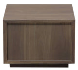 Darrahopens Furniture > Bedroom Oscar 1 Drawer Low Bedside Table (Latte)