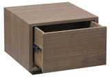 Darrahopens Furniture > Bedroom Oscar 1 Drawer Low Bedside Table (Latte)
