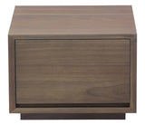 Darrahopens Furniture > Bedroom Oscar 1 Drawer Low Bedside Table (Latte)