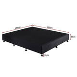 darrahopens Furniture > Bedroom Palermo King Ensemble Bed Base Midnight Black Linen Fabric