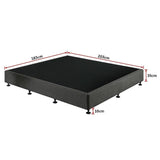 darrahopens Furniture > Bedroom Palermo King Ensemble Bed Base Platinum Graphite Linen Fabric