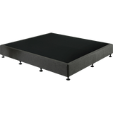 darrahopens Furniture > Bedroom Palermo King Ensemble Bed Base Platinum Graphite Linen Fabric