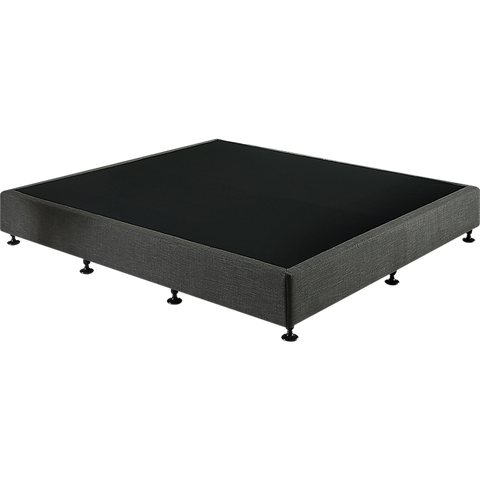 darrahopens Furniture > Bedroom Palermo King Ensemble Bed Base Platinum Graphite Linen Fabric