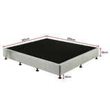 darrahopens Furniture > Bedroom Palermo King Ensemble Bed Base Platinum Light Grey Linen Fabric