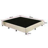 darrahopens Furniture > Bedroom Palermo King Ensemble Bed Base Platinum Natural Sand Linen Fabric