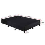 darrahopens Furniture > Bedroom Palermo King Single Ensemble Bed Base Midnight Black Linen Fabric