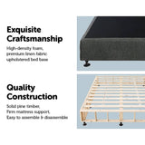 darrahopens Furniture > Bedroom Palermo King Single Ensemble Bed Base Platinum Graphite Linen Fabric