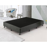 darrahopens Furniture > Bedroom Palermo King Single Ensemble Bed Base Platinum Graphite Linen Fabric