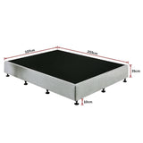 darrahopens Furniture > Bedroom Palermo King Single Ensemble Bed Base Platinum Light Grey Linen Fabric