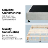 darrahopens Furniture > Bedroom Palermo King Single Ensemble Bed Base Platinum Light Grey Linen Fabric