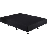 darrahopens Furniture > Bedroom Palermo Queen Ensemble Bed Base Midnight Black Linen Fabric