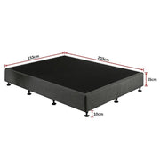 darrahopens Furniture > Bedroom Palermo Queen Ensemble Bed Base Platinum Graphite Linen Fabric