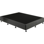 darrahopens Furniture > Bedroom Palermo Queen Ensemble Bed Base Platinum Graphite Linen Fabric