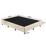 darrahopens Furniture > Bedroom Palermo Queen Ensemble Bed Base Platinum Natural Sand Linen Fabric