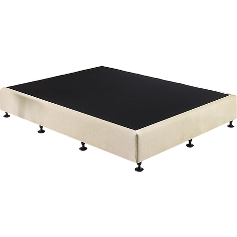 darrahopens Furniture > Bedroom Palermo Queen Ensemble Bed Base Platinum Natural Sand Linen Fabric