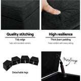 darrahopens Furniture > Bedroom Premium Storage Ottoman - Charcoal