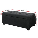 darrahopens Furniture > Bedroom Premium Storage Ottoman - Charcoal