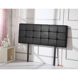 darrahopens Furniture > Bedroom PU Leather Double Bed Deluxe Headboard Bedhead - Black