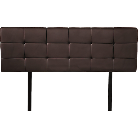 darrahopens Furniture > Bedroom PU Leather Double Bed Deluxe Headboard Bedhead - Brown