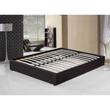 darrahopens Furniture > Bedroom PU Leather Double Bed Ensemble Frame
