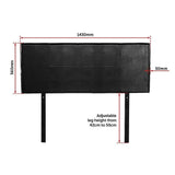 darrahopens Furniture > Bedroom PU Leather Double Bed Headboard Bedhead - Black