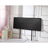 darrahopens Furniture > Bedroom PU Leather Double Bed Headboard Bedhead - Black