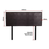 darrahopens Furniture > Bedroom PU Leather Double Bed Headboard Bedhead - Brown