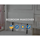 darrahopens Furniture > Bedroom PU Leather Double Bed Headboard Bedhead - White