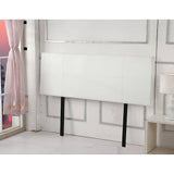darrahopens Furniture > Bedroom PU Leather Double Bed Headboard Bedhead - White