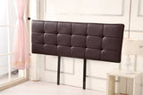 darrahopens Furniture > Bedroom PU Leather King Bed Deluxe Headboard Bedhead - Brown