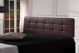 darrahopens Furniture > Bedroom PU Leather King Bed Deluxe Headboard Bedhead - Brown