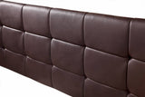 darrahopens Furniture > Bedroom PU Leather King Bed Deluxe Headboard Bedhead - Brown