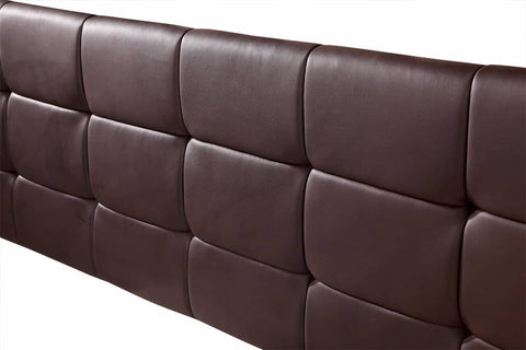 darrahopens Furniture > Bedroom PU Leather King Bed Deluxe Headboard Bedhead - Brown