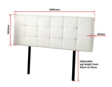 darrahopens Furniture > Bedroom PU Leather King Bed Deluxe Headboard Bedhead - White