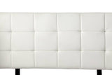darrahopens Furniture > Bedroom PU Leather King Bed Deluxe Headboard Bedhead - White