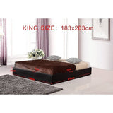 darrahopens Furniture > Bedroom PU Leather King Bed Ensemble Frame