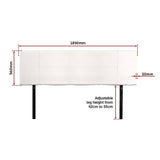 darrahopens Furniture > Bedroom PU Leather King Bed Headboard Bedhead - White