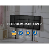 darrahopens Furniture > Bedroom PU Leather Queen Bed Deluxe Headboard Bedhead - Black