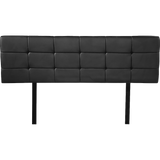 darrahopens Furniture > Bedroom PU Leather Queen Bed Deluxe Headboard Bedhead - Black